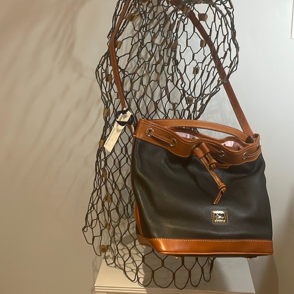 NWT Dooney & Burke Drawstring Bucket Bag